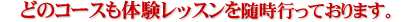 �ǂ̃R�[�X���̌����b�X���𐏎��s���Ă���܂�