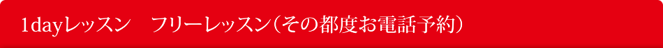 1dayレッスン フリーレッスン(その都度お電話予約)