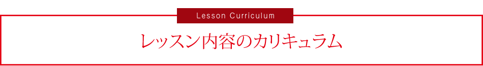 レッスン内容のカリキュラム