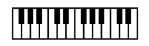 ピアノの鍵盤の絵の画像